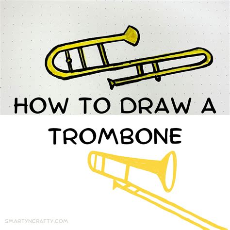 Trombone Drawing Easy