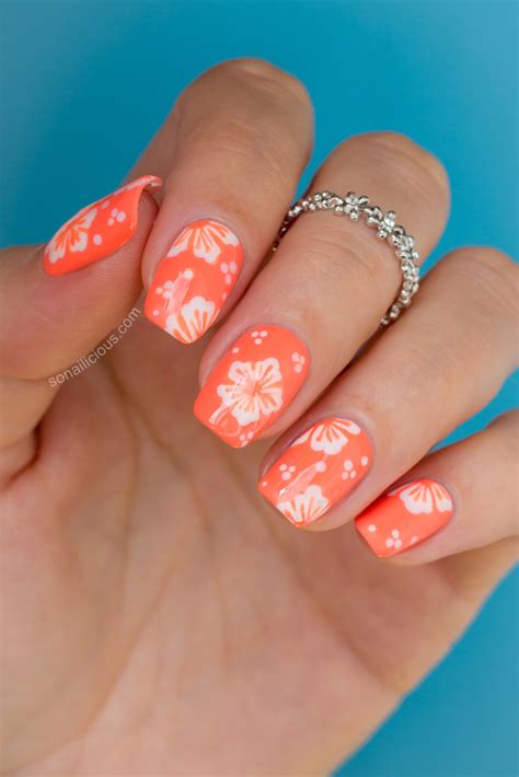 Tropical Flower Nails