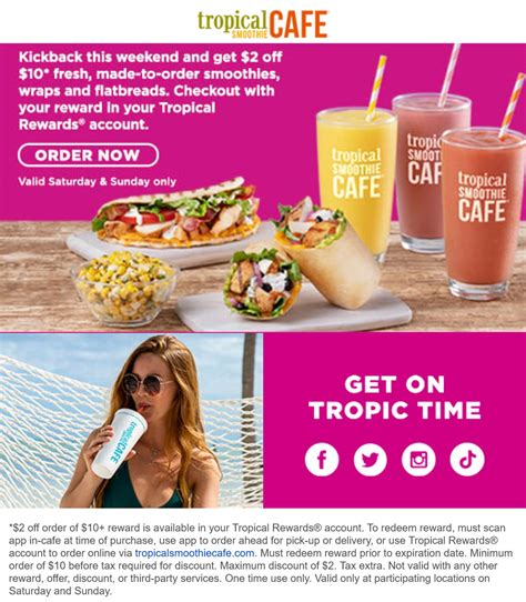 Coupons For Tropical Smoothie: Get Your Discounts Now!