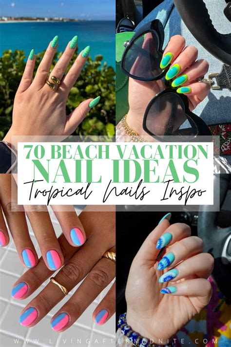Tropical Vacation Nails Simple