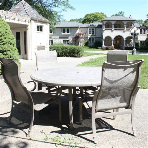 Table Bases Tropitone Outdoor dining furniture, Patio table top