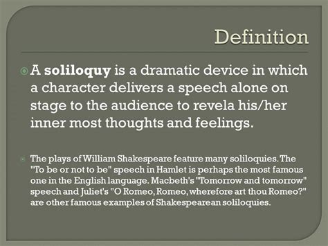 trot definition shakespearean soliloquy