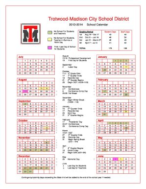 Trotwood School Calendar 24-25