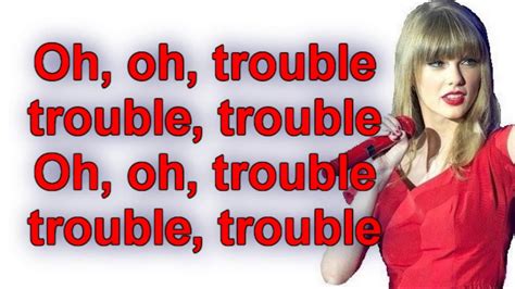 trouble by taylor swift song