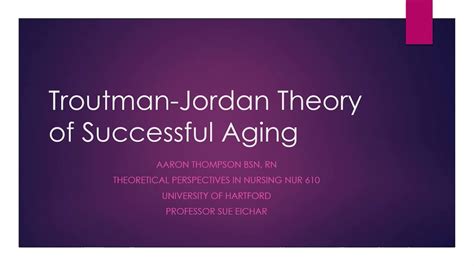 troutman jordan theory successful aging