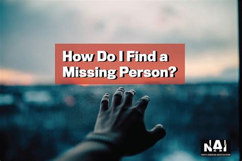 trovare una persona scomparsa