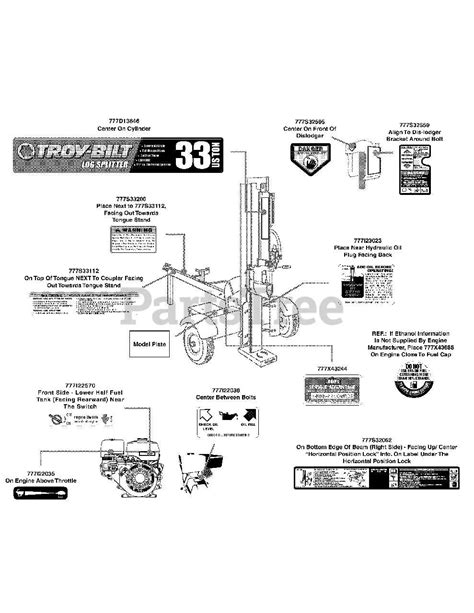 Troy Bilt Log Splitter Cradle