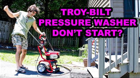 troy bilt pressure washer wont start when hot