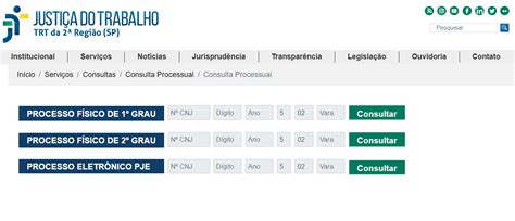 trtsp consulta de processo