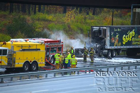 truck fire on nys thruway