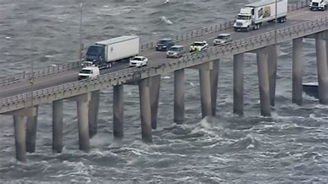 truck goes off chesapeake bay bridge tunnel