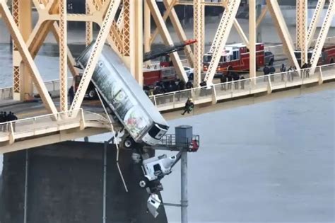 truck goes over bridge today