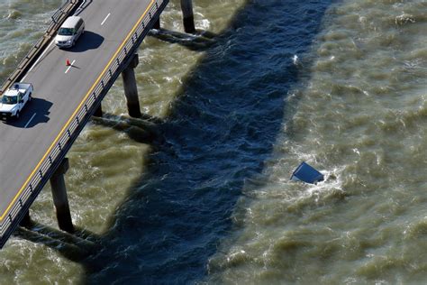 truck goes over chesapeake bay bridge