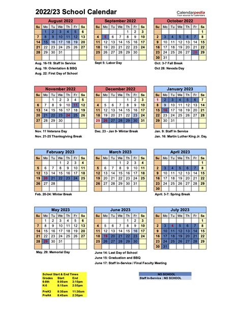 truckee tahoe school calendar