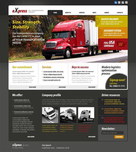 Trucking Website Template 40025