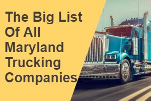 trucking companies in baltimore md