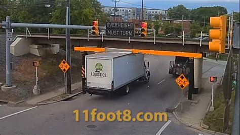 trucks hitting low bridge