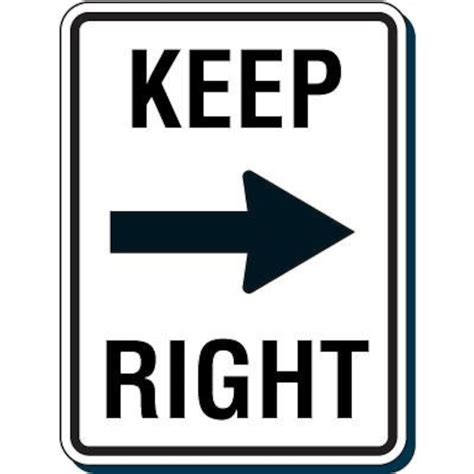 trucks keep right sign