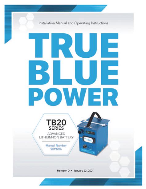 trueblue tb20 installation manual