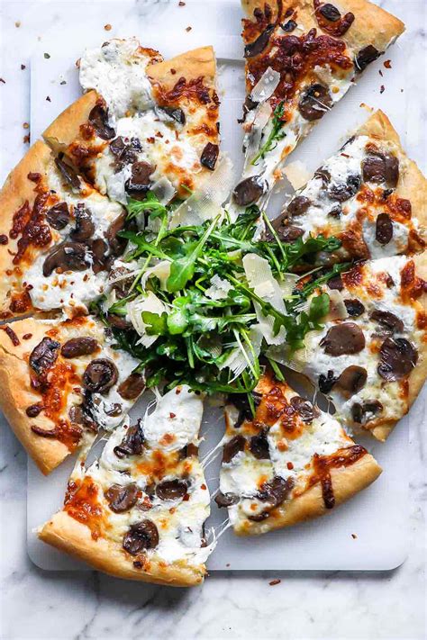 Truffle Mushroom Naan Pizza