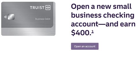 truist bank business account promo code
