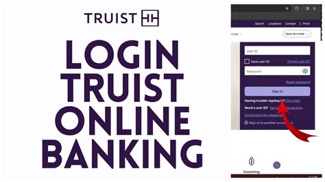 truist online sign in banking options
