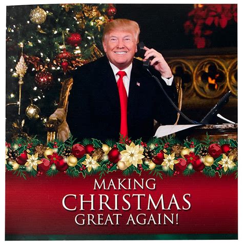 Talking Trump Christmas Great Again Glossy Holiday Card & Envelope