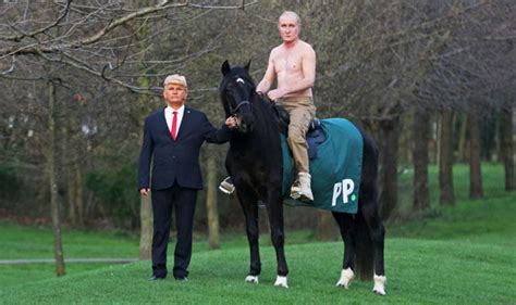 trump and putin on horseback
