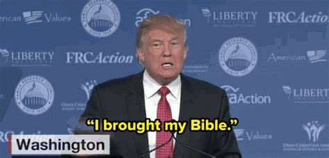 trump bible gif