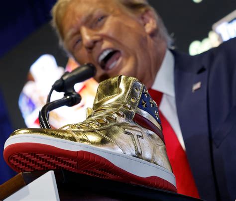 trump booed as he launches $399 sneaker