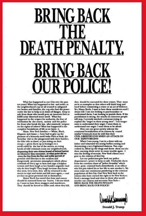 trump full page ad central park 5