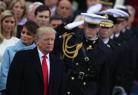 trump inauguration speech with military