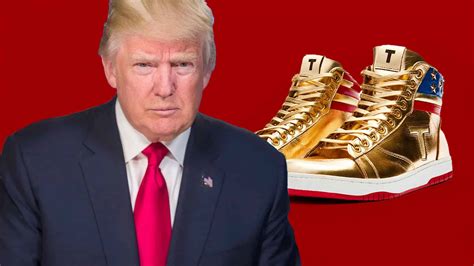 trump sneakers gold