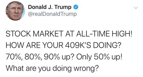 trump stock market tweets