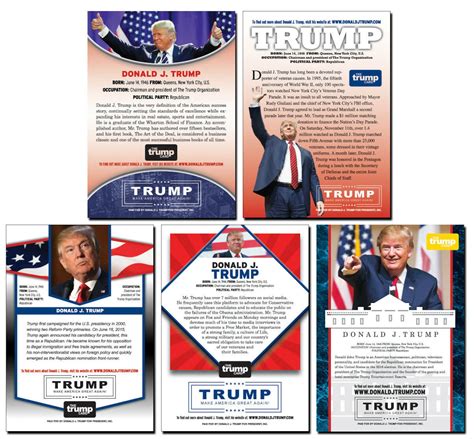 trump trading cards for sale 2016