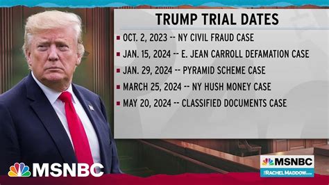 trump trial schedule next week