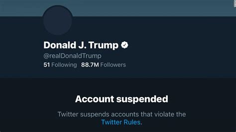 trump twitter account suspended