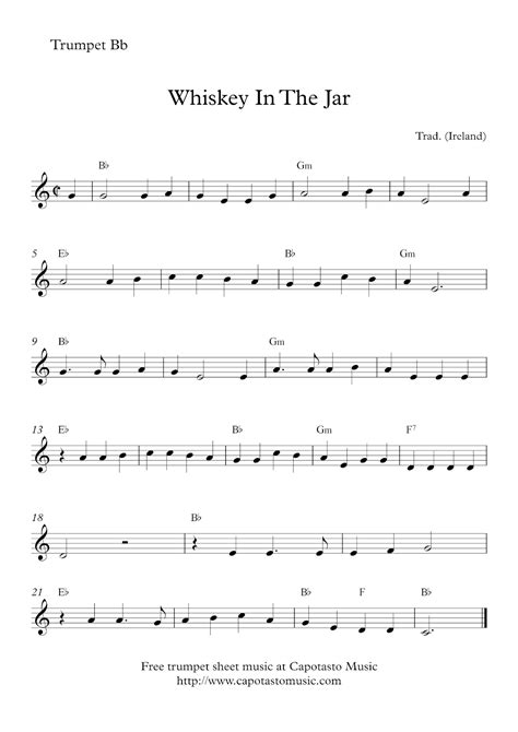 trumpet sheet music free easy