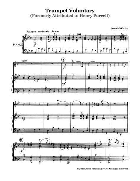 trumpet voluntary clarke piano