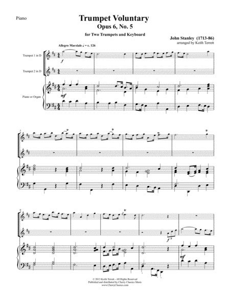trumpet voluntary opus 6 no.5 john stanley