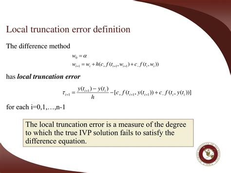 truncation error definition in numerical analysis