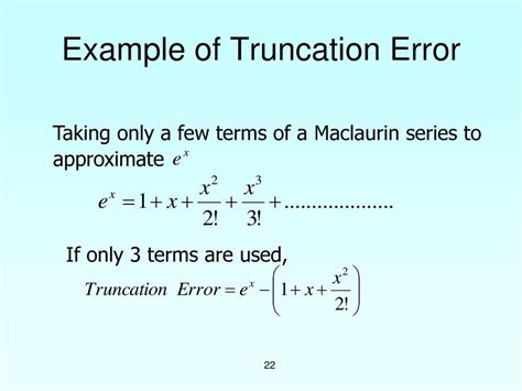 truncation error in numerical methods example