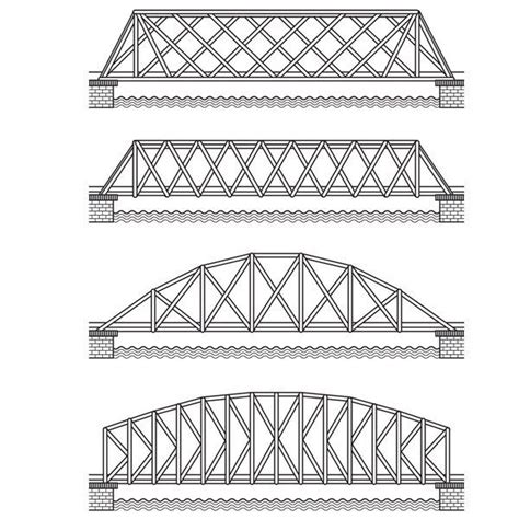 truss bridge drawing 2d
