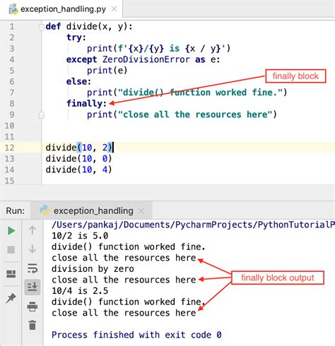 try catch block in python example