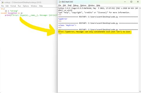 try catch in python print exception