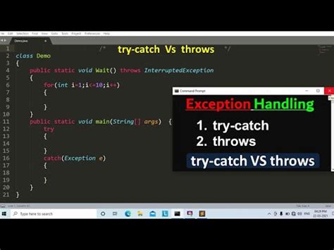 Try Catch Vs Throws Java