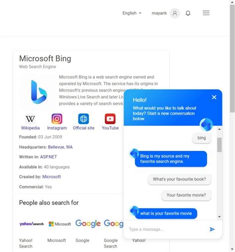 try the new bing chat interface
