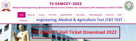 ts eamcet hall ticket download 2022