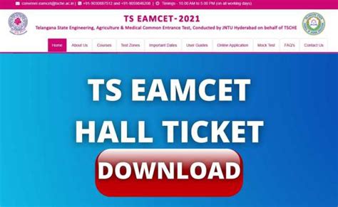 ts eamcet hall ticket download 2023