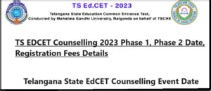 ts edcet counselling date 2023